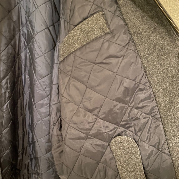 Grey Wool Over Coat Big and Tall 4XL Tall 3/4 Quarter Trench - Picture 8 of 13